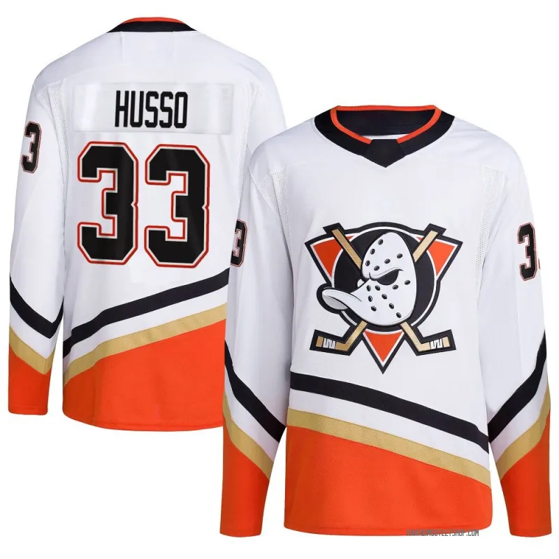 White Men's Ville Husso Authentic Anaheim Ducks Reverse Retro 2.0 Jersey
