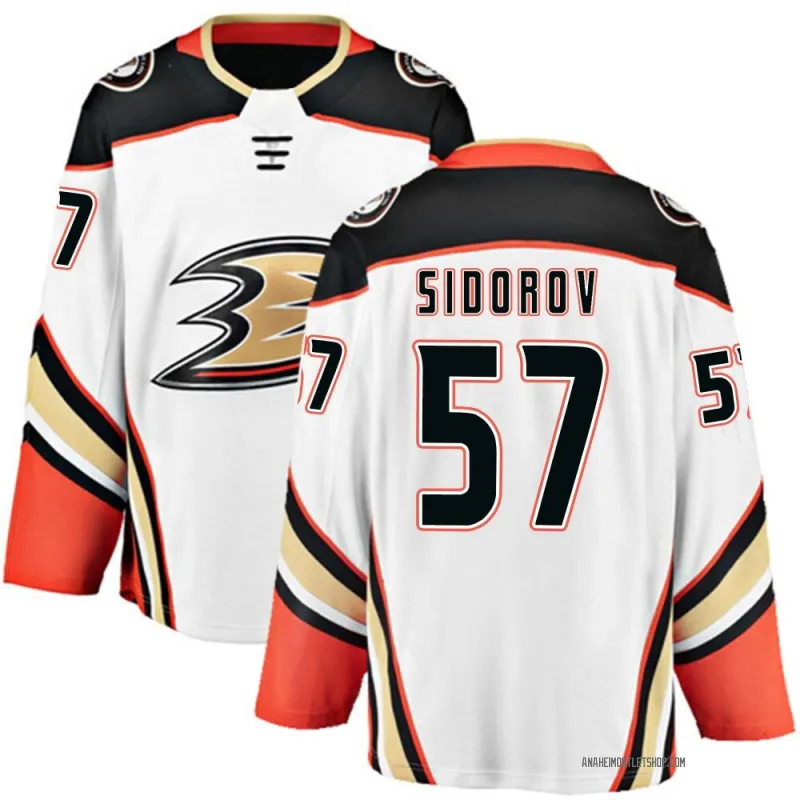 White Men's Yegor Sidorov Breakaway Anaheim Ducks Away Jersey