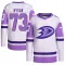 White/Purple Youth Jan Mysak Authentic Anaheim Ducks Hockey Fights Cancer Primegreen Jersey