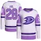 White/Purple Youth Jeffrey Viel Authentic Anaheim Ducks Hockey Fights Cancer Primegreen Jersey