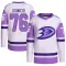 White/Purple Youth Rodwin Dionicio Authentic Anaheim Ducks Hockey Fights Cancer Primegreen Jersey