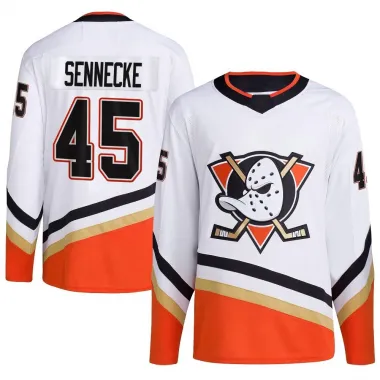 White Youth Beckett Sennecke Authentic Anaheim Ducks Reverse Retro 2.0 Jersey
