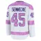 White Youth Beckett Sennecke Premium Anaheim Ducks 2024 Hockey Fights Cancer Practice Jersey