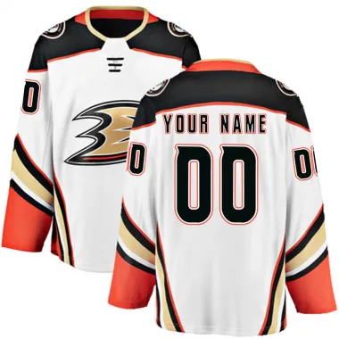 White Youth Custom Breakaway Anaheim Ducks Away Jersey