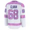 White Youth Damian Clara Premium Anaheim Ducks 2024 Hockey Fights Cancer Practice Jersey