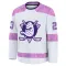 White Youth Francois Beauchemin Premium Anaheim Ducks 2024 Hockey Fights Cancer Practice Jersey