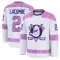 White Youth Jackson LaCombe Premium Anaheim Ducks 2024 Hockey Fights Cancer Practice Jersey
