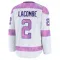 White Youth Jackson LaCombe Premium Anaheim Ducks 2024 Hockey Fights Cancer Practice Jersey