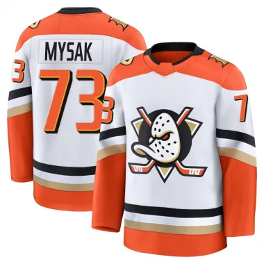 White Youth Jan Mysak Premium Anaheim Ducks Edition 2025 Away Jersey