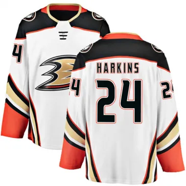 White Youth Jansen Harkins Breakaway Anaheim Ducks Away Jersey