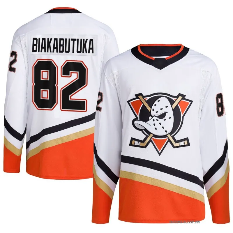 White Youth Jeremie Biakabutuka Authentic Anaheim Ducks Reverse Retro 2.0 Jersey
