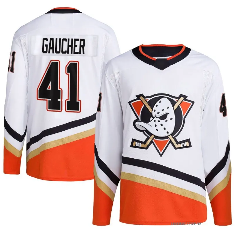 White Youth Nathan Gaucher Authentic Anaheim Ducks Reverse Retro 2.0 Jersey