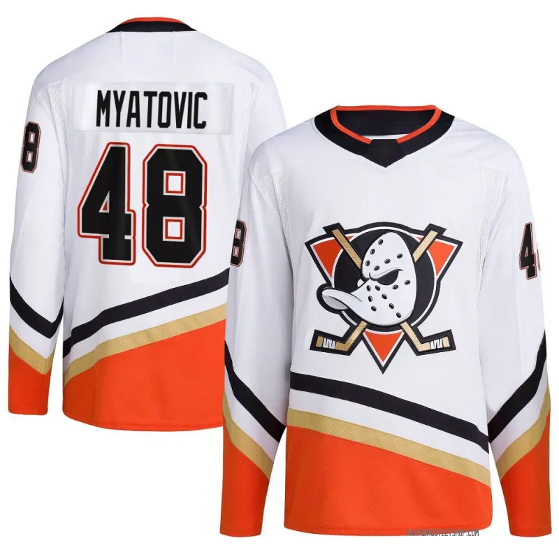 White Youth Nico Myatovic Authentic Anaheim Ducks Reverse Retro 2.0 Jersey