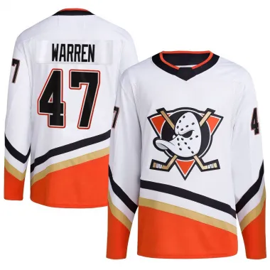 White Youth Noah Warren Authentic Anaheim Ducks Reverse Retro 2.0 Jersey