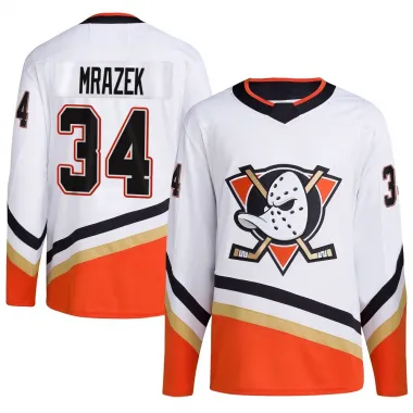White Youth Petr Mrazek Authentic Anaheim Ducks Reverse Retro 2.0 Jersey