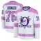 White Youth Rodwin Dionicio Premium Anaheim Ducks 2024 Hockey Fights Cancer Practice Jersey