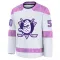 White Youth Stian Solberg Premium Anaheim Ducks 2024 Hockey Fights Cancer Practice Jersey
