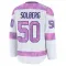 White Youth Stian Solberg Premium Anaheim Ducks 2024 Hockey Fights Cancer Practice Jersey