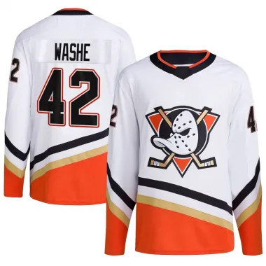 White Youth Tim Washe Authentic Anaheim Ducks Reverse Retro 2.0 Jersey