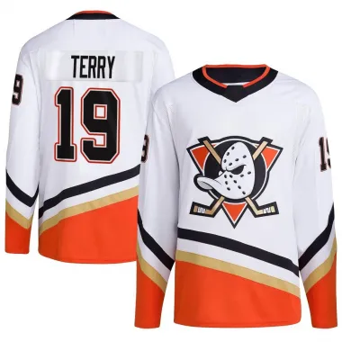 White Youth Troy Terry Authentic Anaheim Ducks Reverse Retro 2.0 Jersey