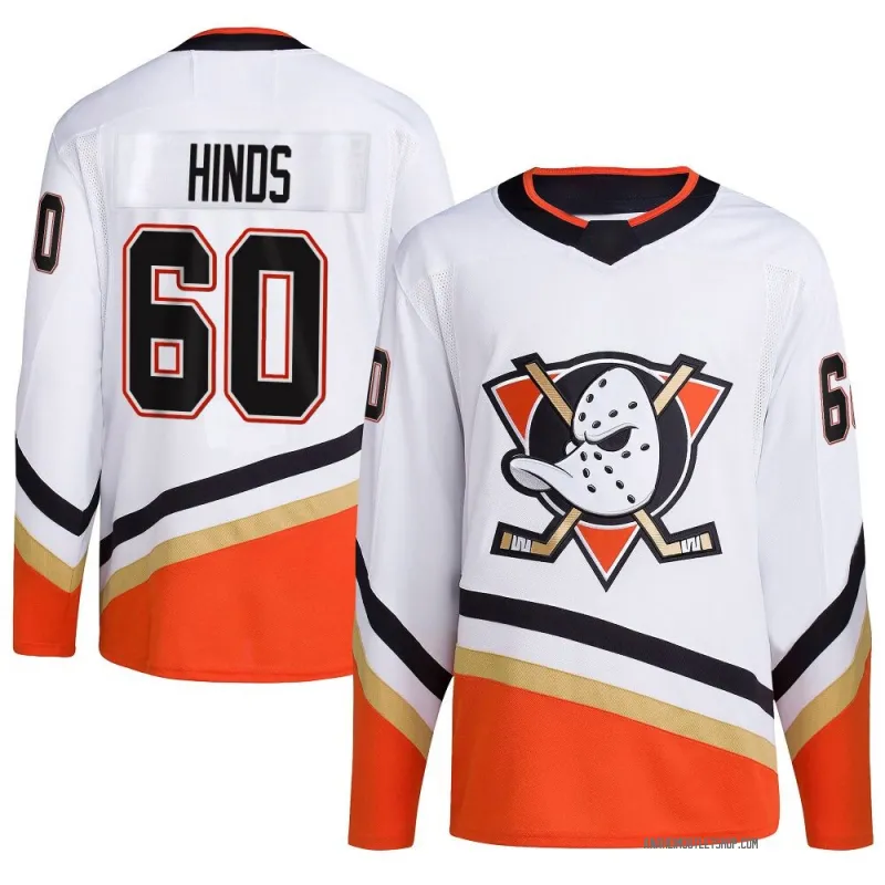 White Youth Tyson Hinds Authentic Anaheim Ducks Reverse Retro 2.0 Jersey